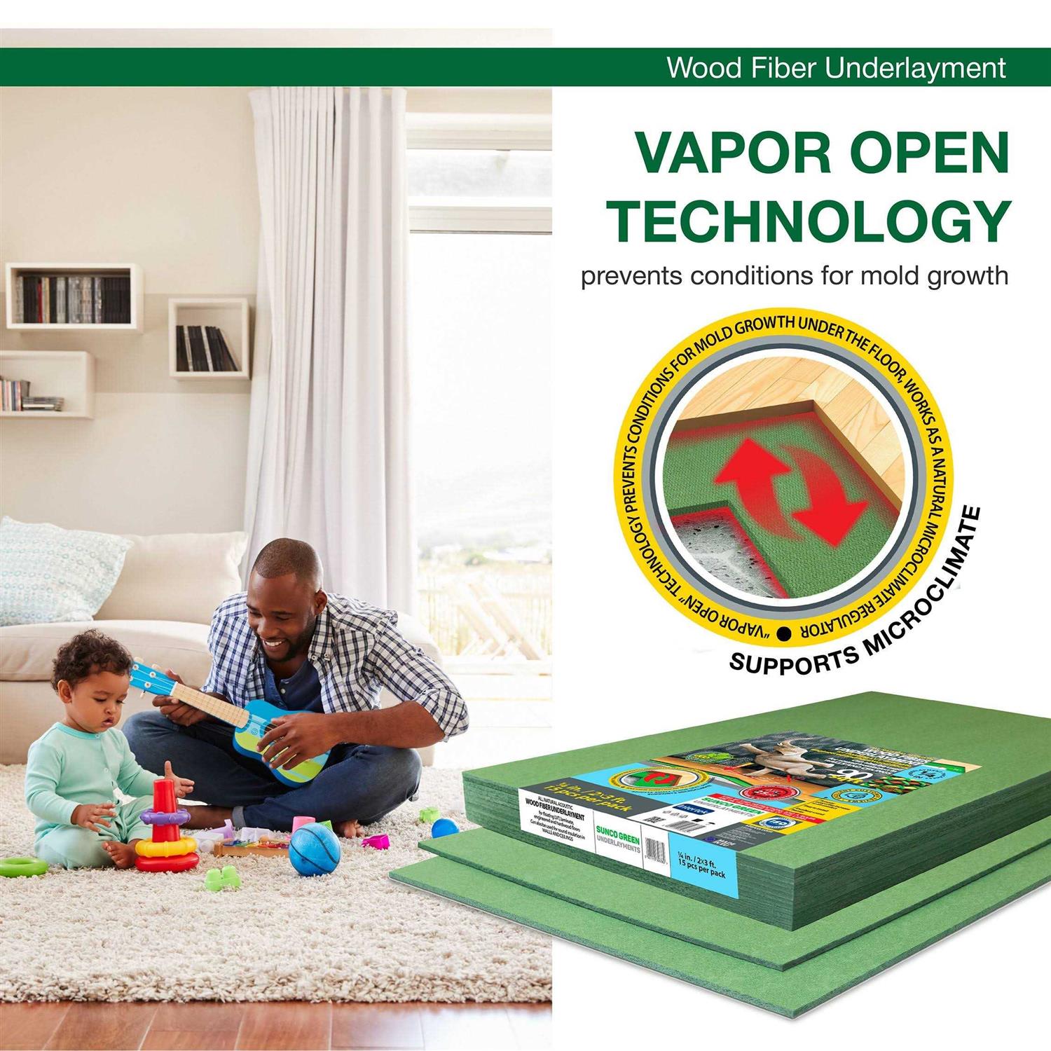 STEICO 180 sq.ft. 2 ft. x 3 ft x 1/8 in. Wood Fiber Underlayment - Shop Hardware Tools Online Store