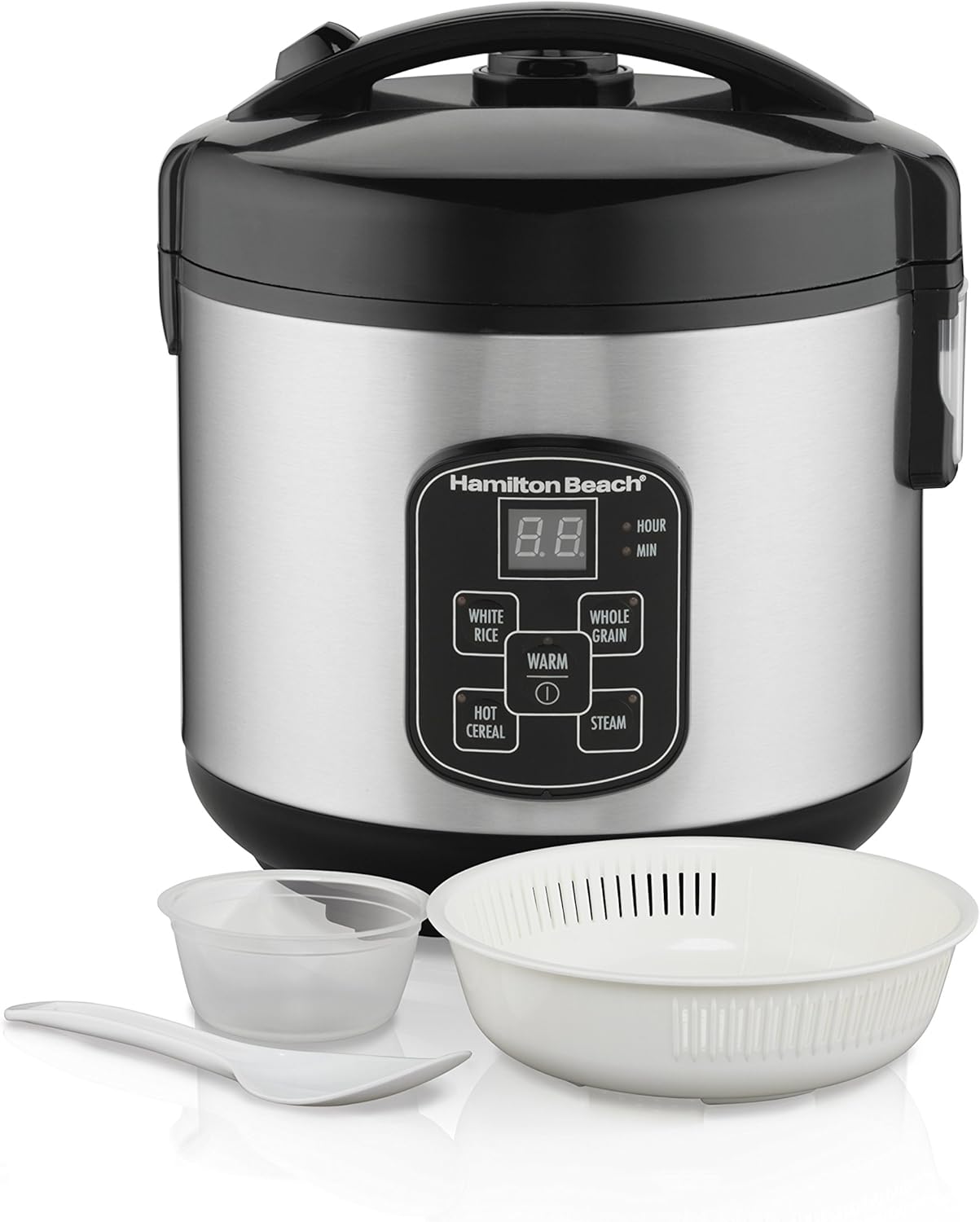 Hamilton Beach 12-in-1 QuikCook Pressure Cooker with True Slow Cook Technology, Rice & Digital Programmable Rice Cooker & Food Steamer, 8 Cups Cooked
