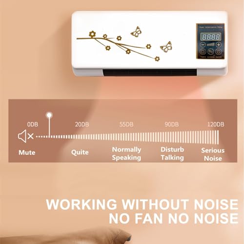 Wall Mounted Mini Mini Air Conditioner,2 in 1 Wall Mounted Air Fan Cooler and Heater Combo with Remote Control,2000W Portable Wall Mounted Ac and Heater Combo for Bathroom, Bedroom, School, Office