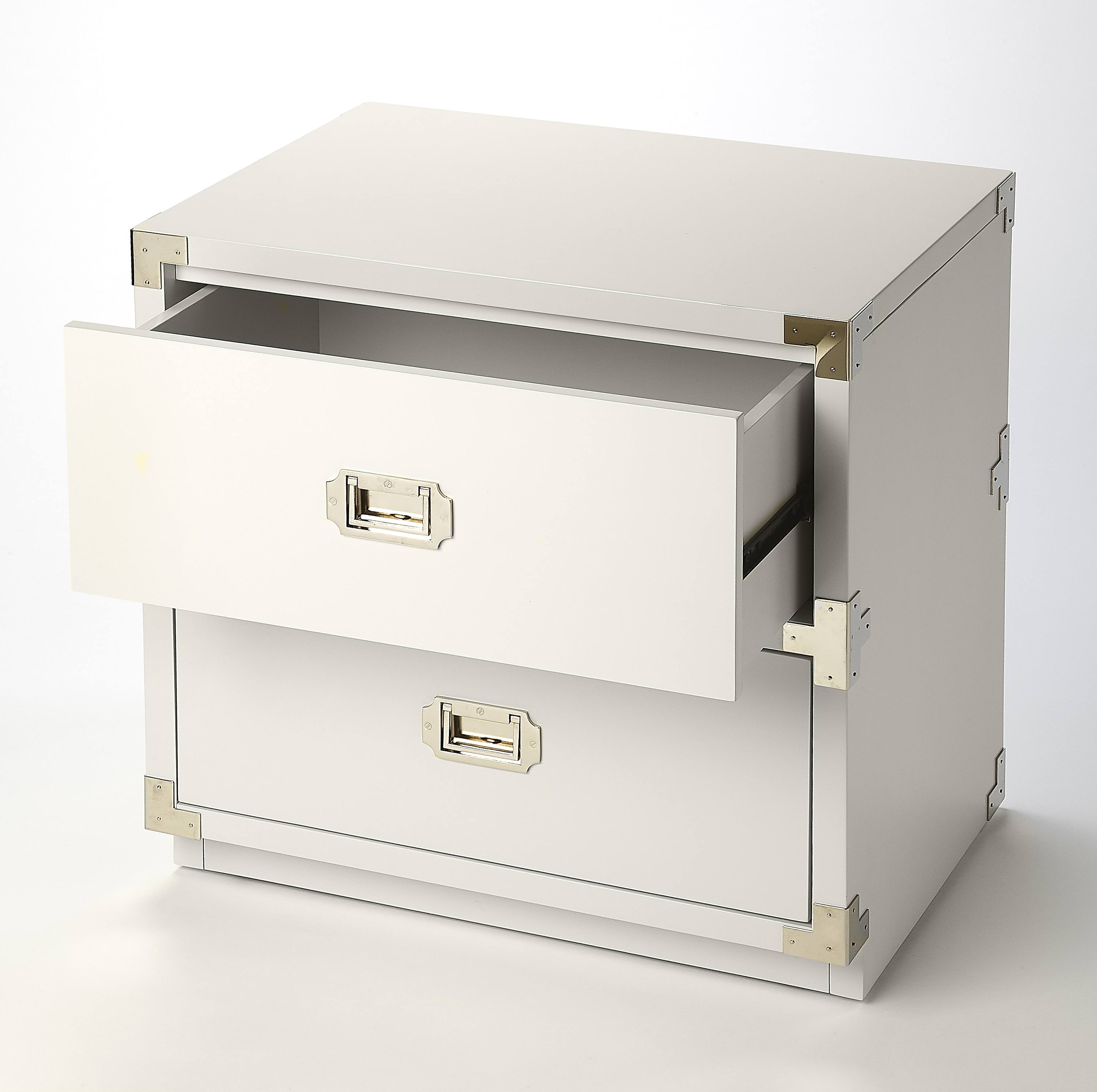 Butler Anew 2 Drawer Campaign Chest White