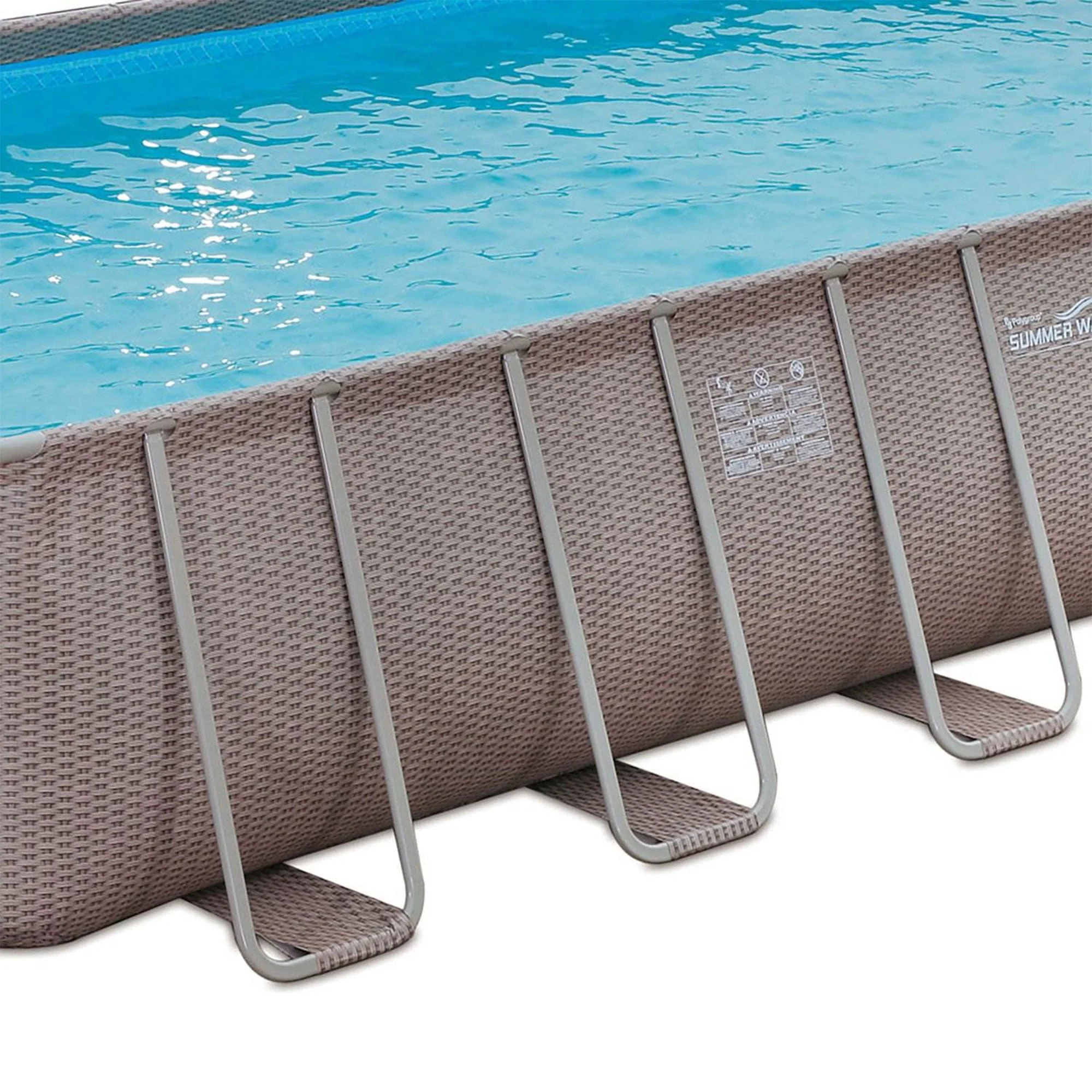 Summer Waves 24ft x 12ft x 52in Rectangle Above Ground Frame Swimming Pool Set