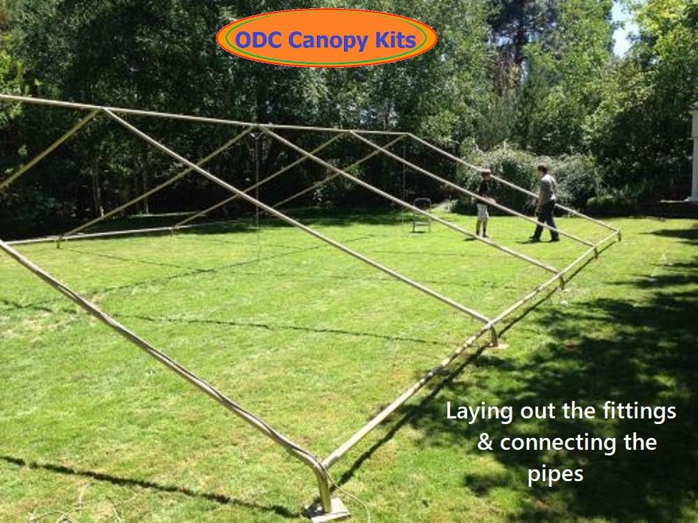 ODC High Peak Canopy Fittings Kit for Greenhouse, Carport, Tent, Shelter, Gazebo Frames. Footpads, Legs/Roof Poles Not Included. (10-Leg-15pc)