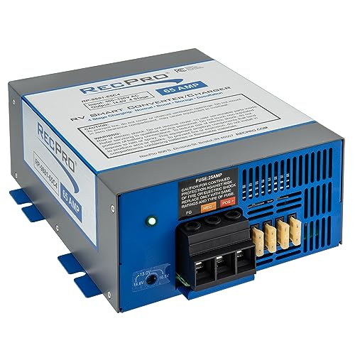 RecPro RV Converter | Multiple Capacities | RV Power Converter | RV Battery Charger | 120VAC to 12VDC | 13V to 16.5V Operating Range
