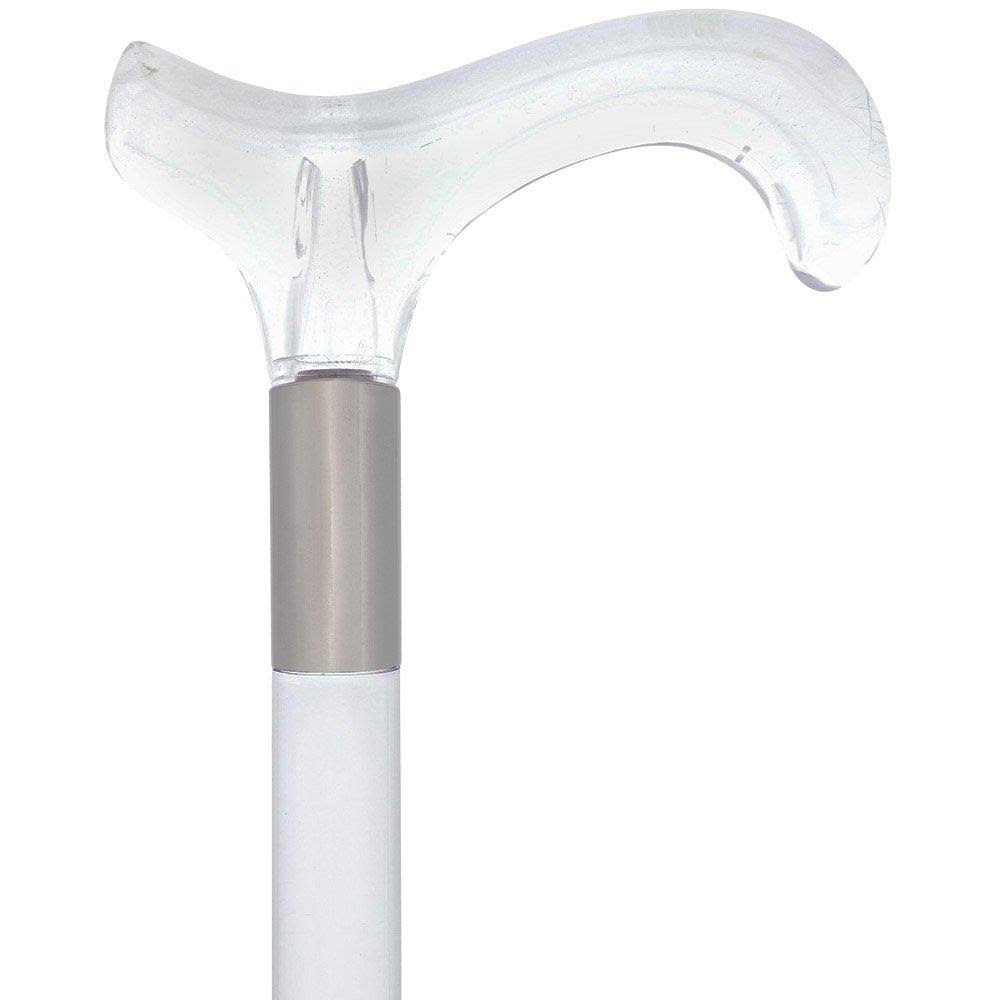 Royal Canes Derby Walking Cane with Clear Lucite Handle and Shaft