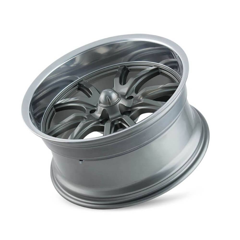 Ridler 650 Wheel 20x8.5 Grey Polished Lip 5x4.5 (5x114.3) 30mm Offset