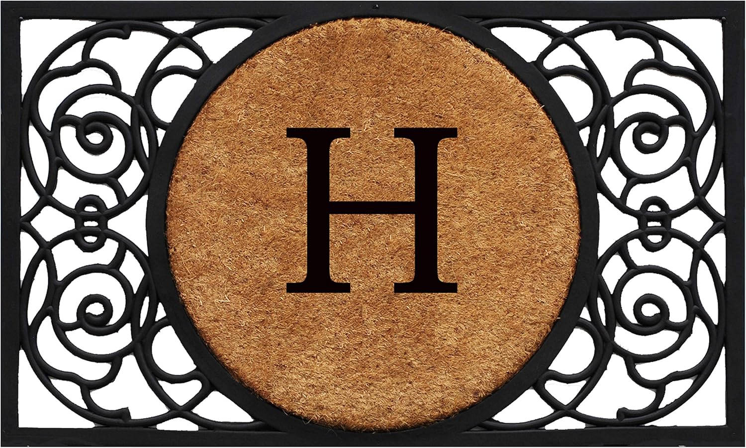Calloway Mills 180031830B Armada Circle Monogram Doormat, 18" x 30" (Letter B)