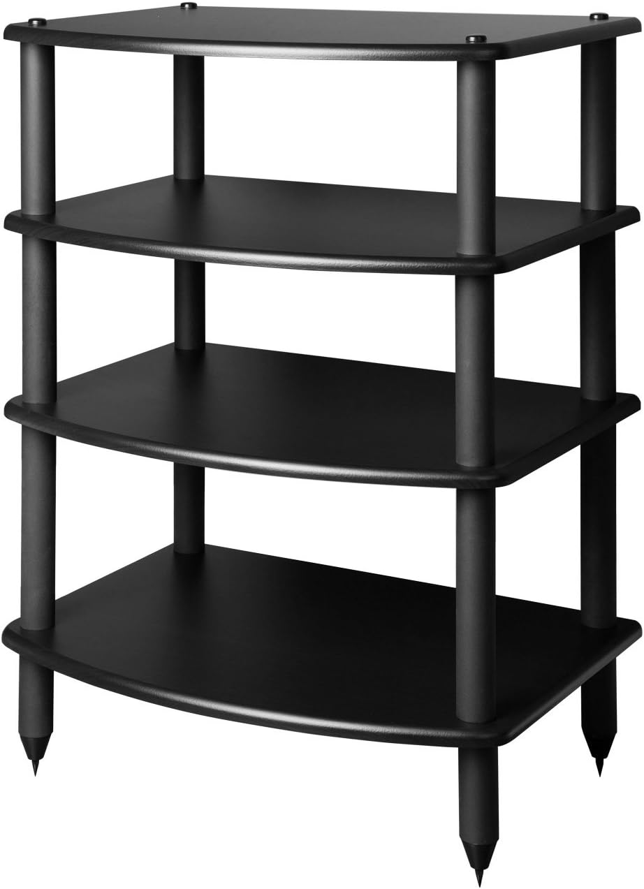 Pangea Audio Vulcan Five Shelf Audio Rack, Media Stand, and Components Cabinet (5 Shelf Carbon)