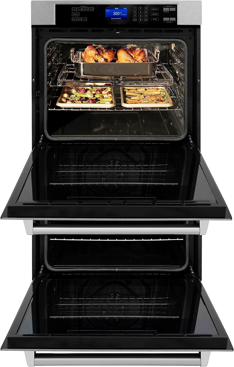 ZLINE 30" Professional Double Wall Oven with Self Clean and True Convection in Fingerprint Resistant Stainless Steel (AWDS-30)
