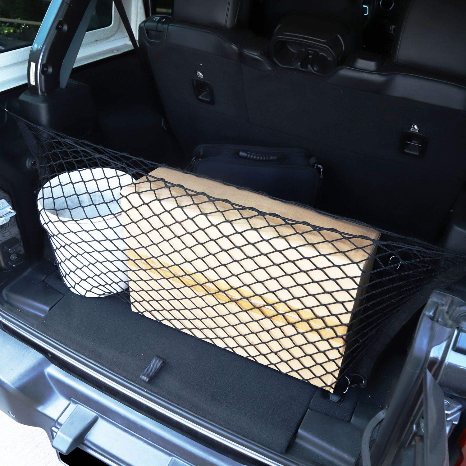 Voodonala 40 x 18 Inches Universal Mesh Envelope Trunk Cargo Storage Organizer Net for Cars, Vans, Trucks and SUVs, for Jeep, for Dodge, for Toyota