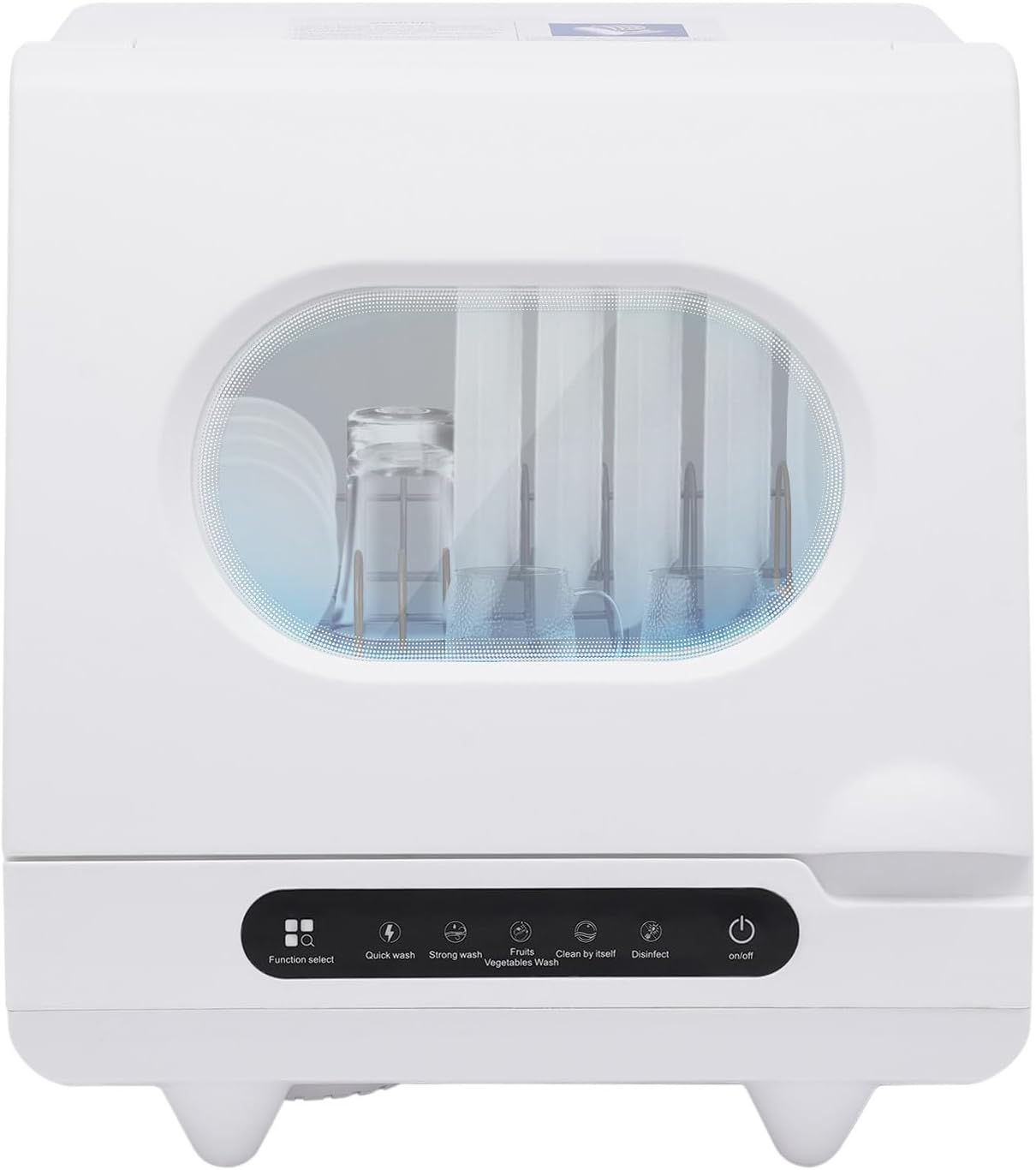 Countertop Dishwasher 1200W Portable Countertop Dishwasher 5 Washing Programs 360° Spray Automatic Dishwasher Portable Dishwasher with 5-Liter Water Tank Automatic Drainage Dishwasher