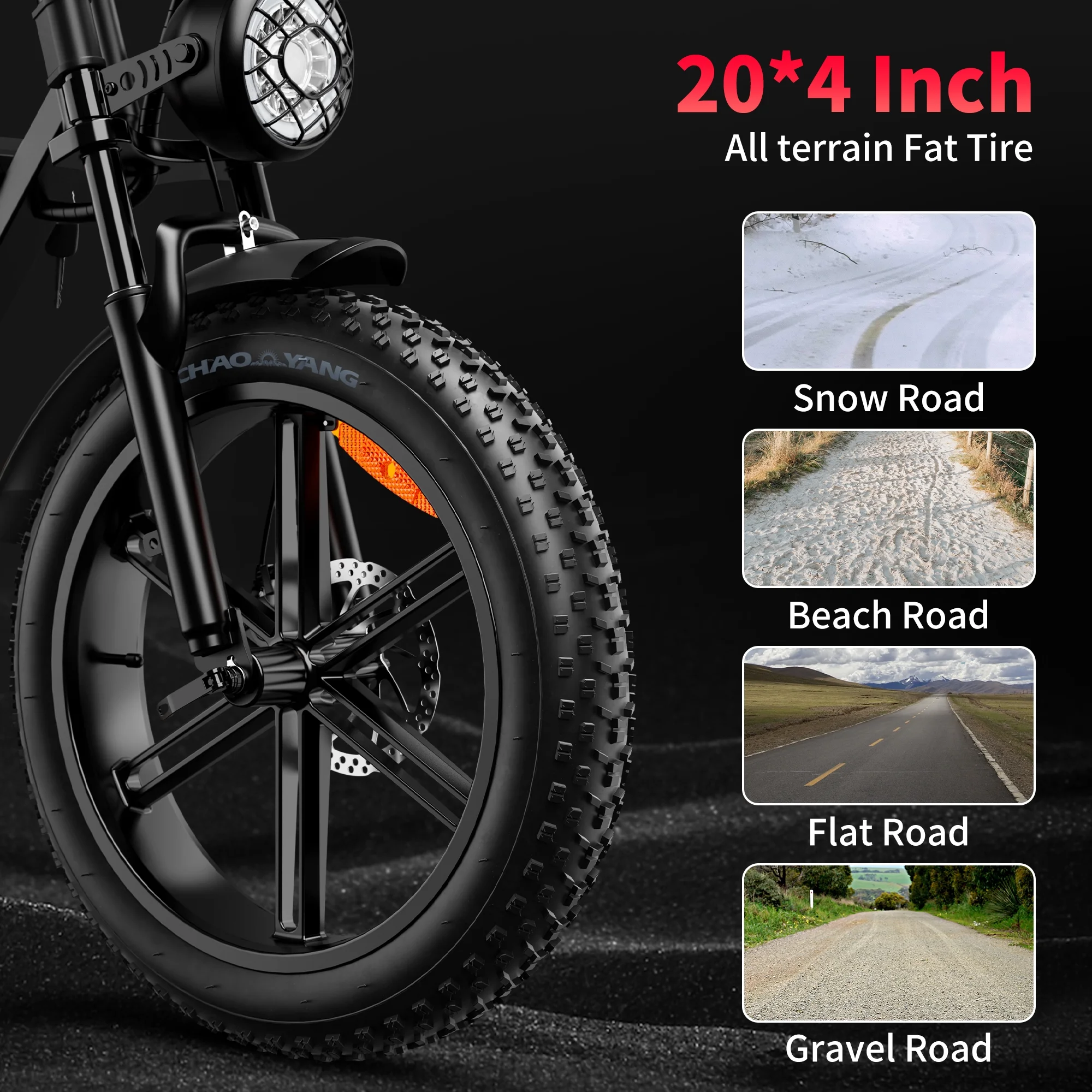 AMYET G60 Electric Bike for Adults,750W Ebike with 48V20Ah Removable Battery,20MPH &70 Miles 7 Speed Gears,20" Fat Tire Electric Bike,Dual Shock Absorber,Adults Electric Bicycle for Men