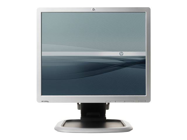 HP L1950g - LCD monitor - 19x22 (19x22 viewable) - 1280 x 1024 @ 75 Hz - 300 cd/m2 - 800:1 - 5 ms - DVI-D, VGA - silver, carboni