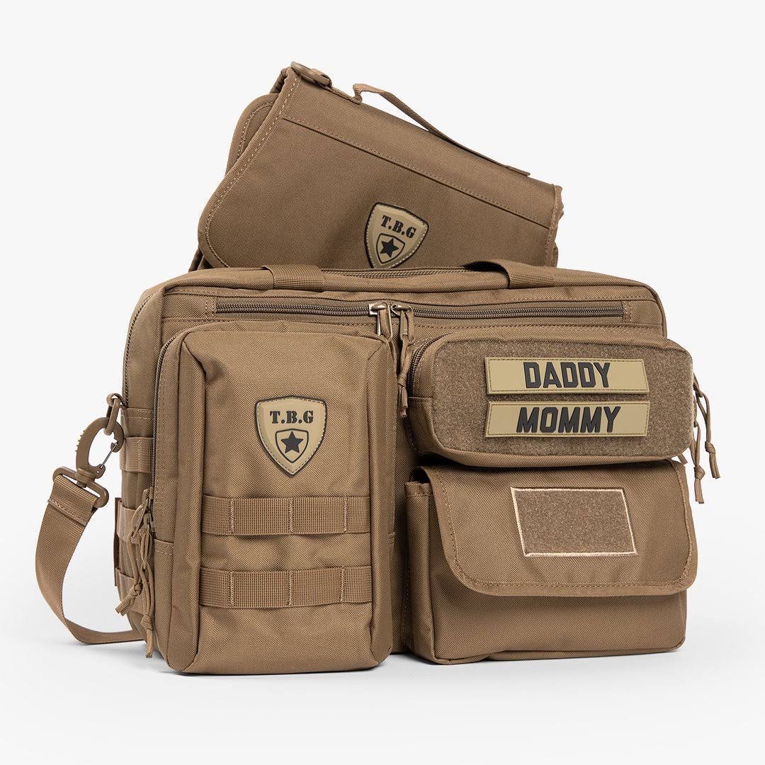 Tactical Baby Gear Deuce 2.0 Diaper Bag + Changing Mat in Coyote Brown