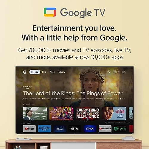 Sony 65 Inch 4K Ultra HD TV X85K Series: LED Smart Google TV with Dolby Vision HDR and Native 120HZ Refresh Rate KD65X85K- Latest Model, Black
