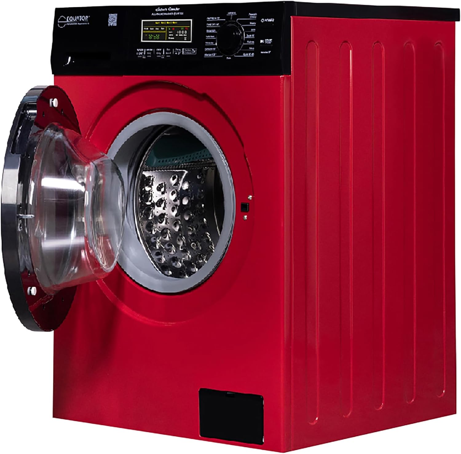 Equator All-In-One VENTED/VENTLESS Washer-Dryer 1.9cf/18lb 1400RPM 110V (Red/Black)