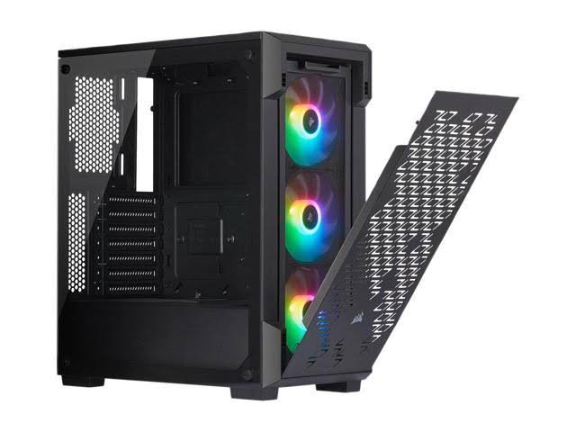 CORSAIR - iCUE 220T RGB Airflow ATX Mid-Tower Smart Case - Black