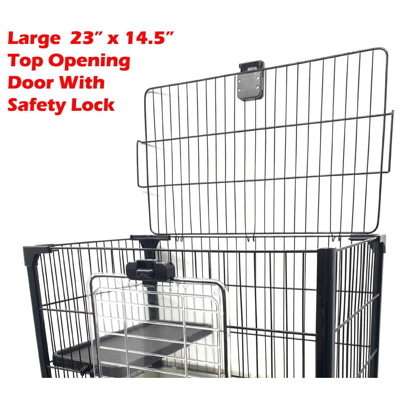 2-levels Indoor Outdoor Durable Small Animal Pet Cage for Guinea Pig Ferret Chinchilla Cat Playpen Rabbit Hutch with Solid Platform &amp; Ramp Leakproof - Pet Supplies online store