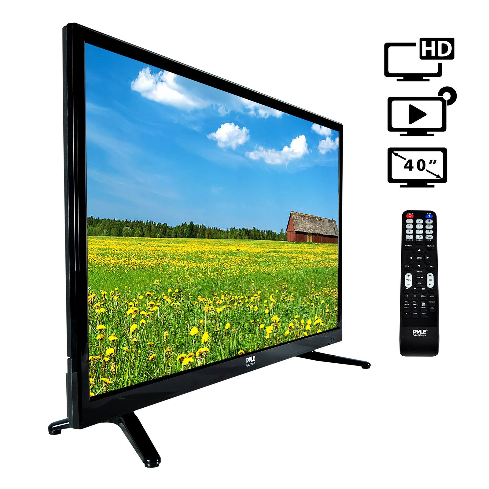 Pyle PTVDLED40.5 - 40 HD LED TV - 1080p HDTV with Built-in CD/DVD Player