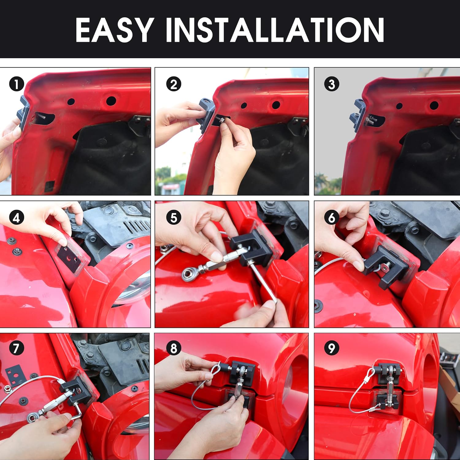 BESTAOO Hood Latches for 2018-2022 Jeep Wrangler JL JLU & Gladiator JT, Anti-Theft Aluminum Hood Lock Catch Latches Kit, Eliminates Hood Flutter, 1 Pair