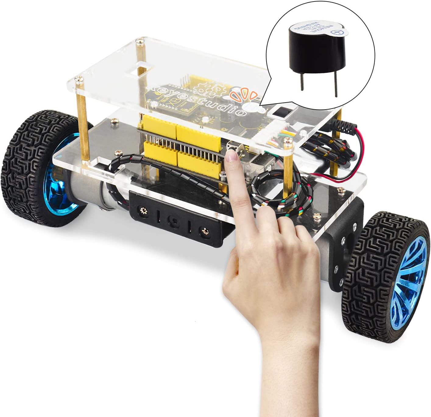 KEYESTUDIO Self-Balancing Robot Car Kit for Arduino DIY Project, Wireless Bluetooth Control, Strong DC Motors, Robotics and Electronics STEM Smart Car Kit for Adults to Build