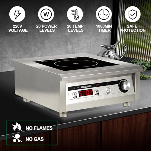 1800W and 5000W Professional Commercial Induction Cooktop Burner