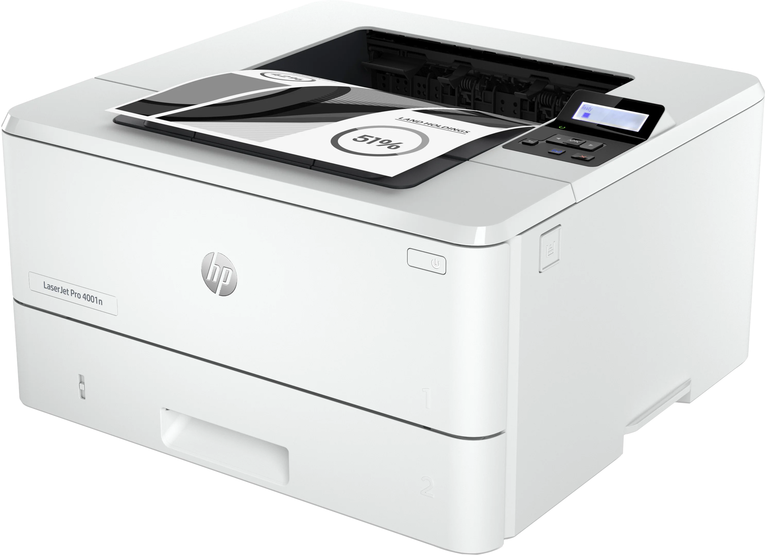 HP LaserJet Pro 4001n Ethernet and USB Connectivity Monochrome Printer