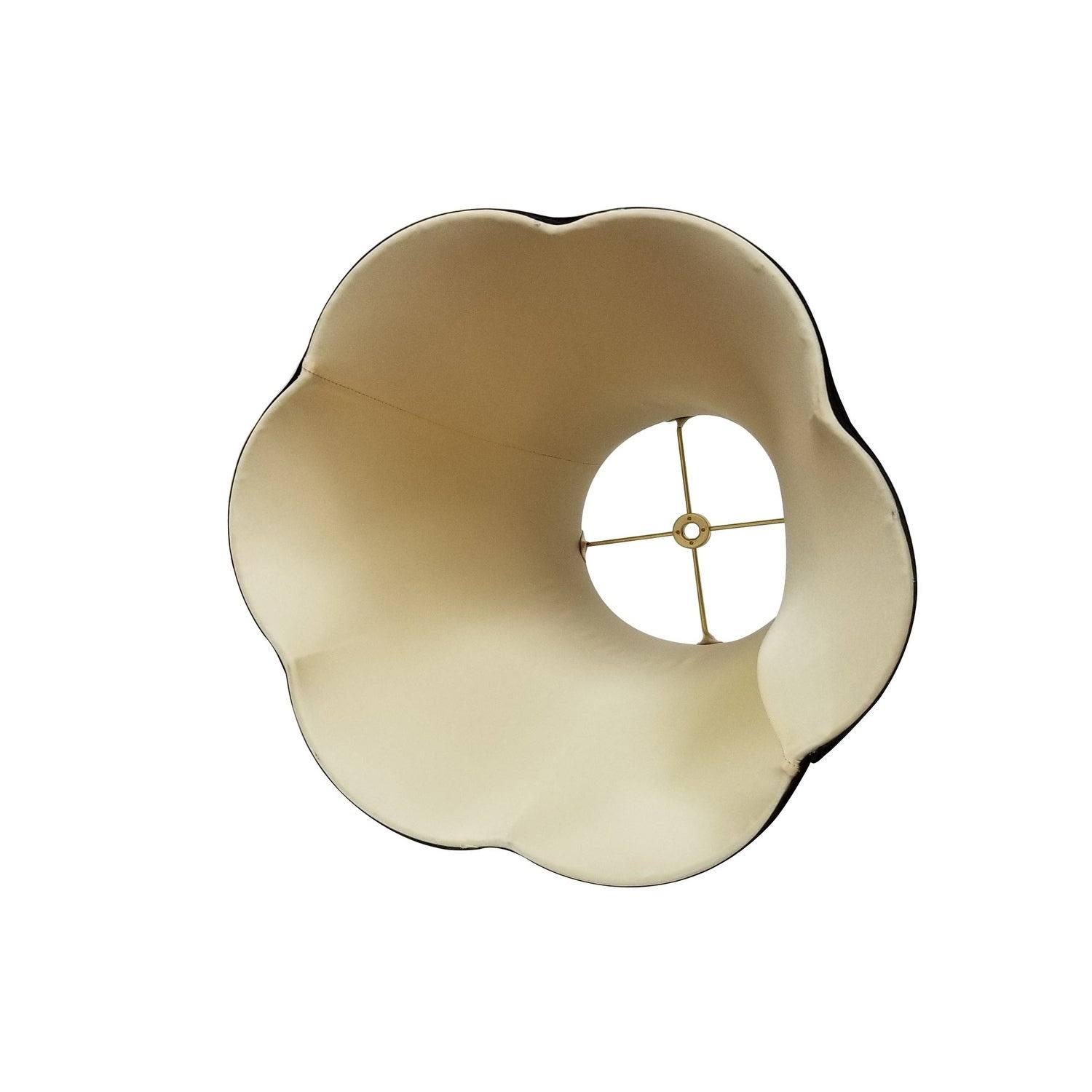 Royal Designs Bottom Outside Scallop Bell Black Lamp Shade, 6 x 12 x 10.25