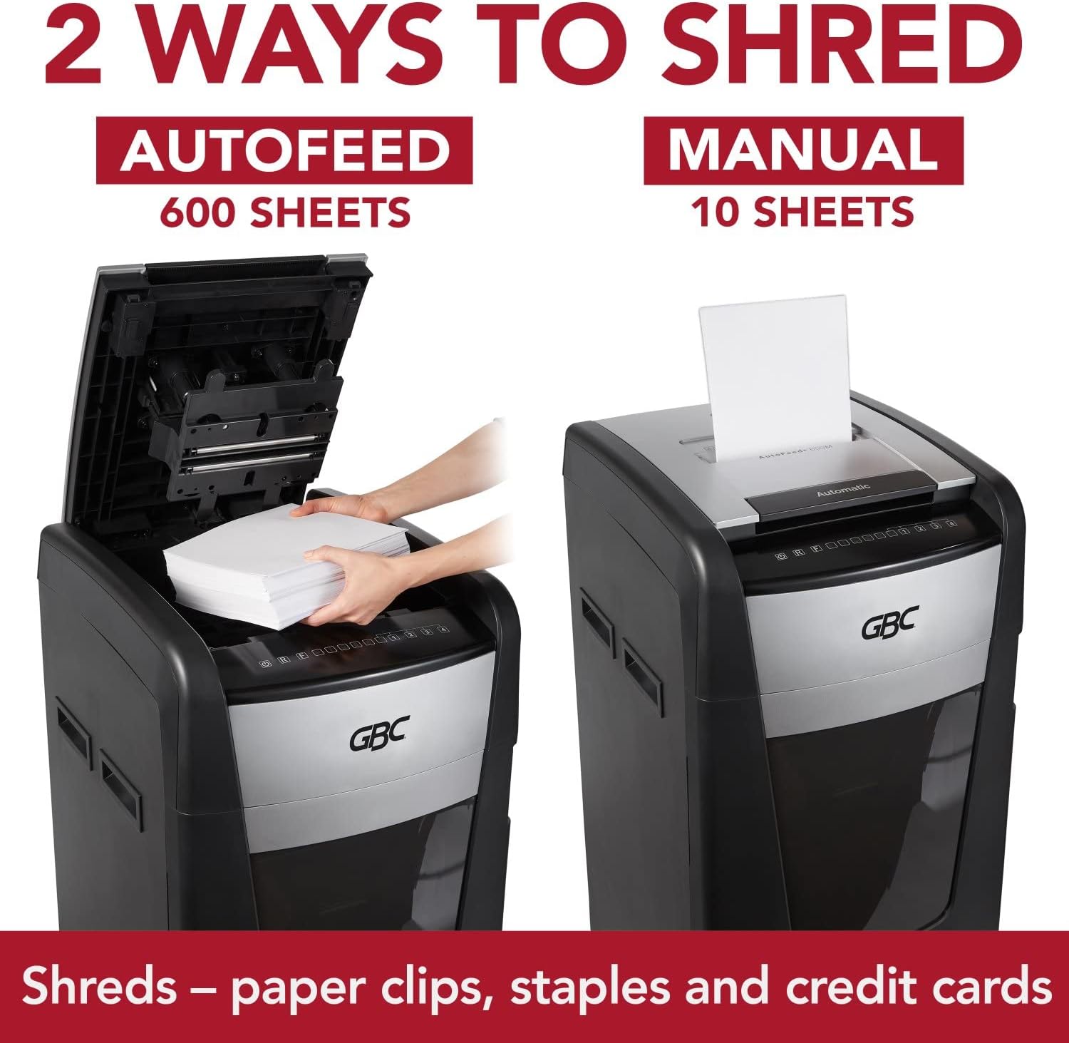 GBC Paper Shredder, Auto Feed+, 230 Sheet Capacity, Micro-Cut, Small Office Shredder, 230M (WSM1757607)