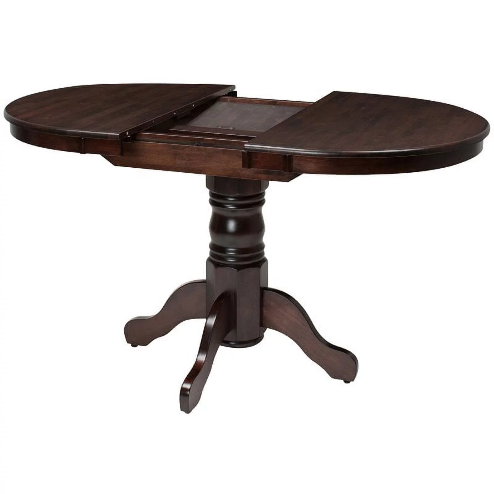 Pemberly Row Extendable Oval Contemporary Wood Dining Table in Cappuccino - Curated Treasures Market
