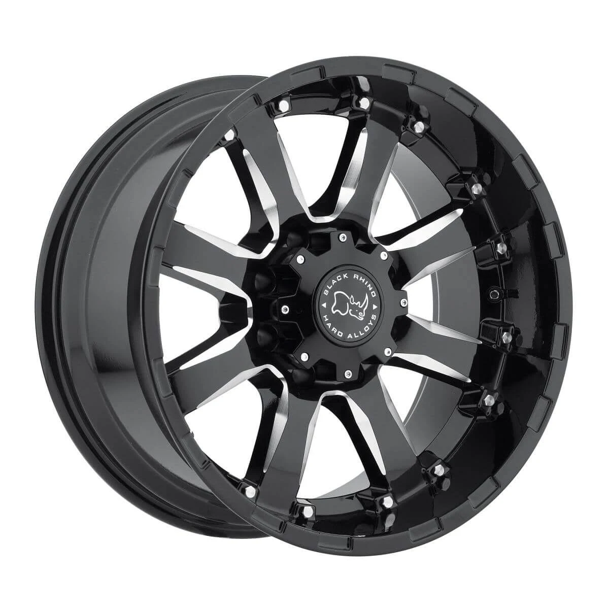 Black Rhino Sierra 18x9 6x5.5x22 -12mm Black/Milled Wheel Rim