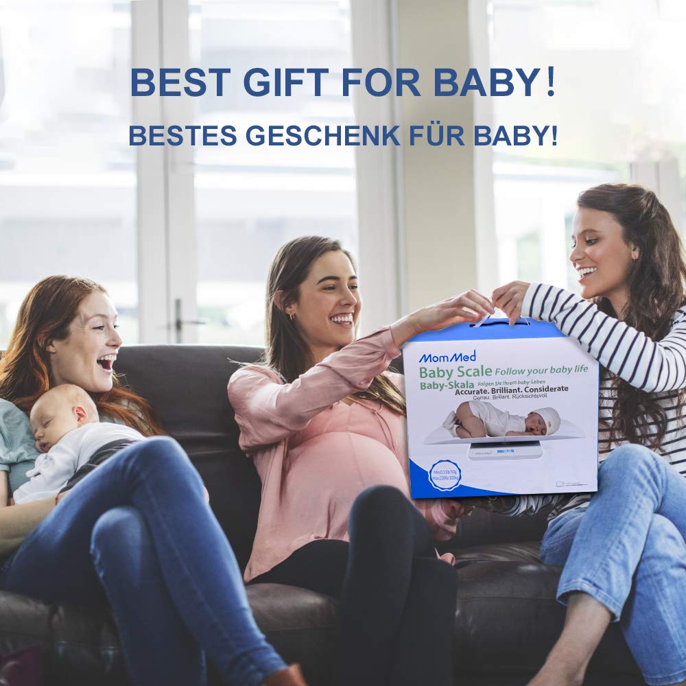 MomMed Baby Scale, Multi-Function Toddler Scale, Baby Scale Digital, Pet Scale, Infant Scale with Hold Function, Blue Backlight, Weight and Height Track (24 inch) Pack of 2