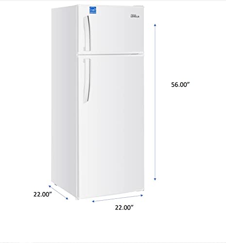 PremiumLevella 7.3 cu ft Energy Star, Manual Defrost, Top Freezer Refrigerator, Crisper Drawer, Door Balconies