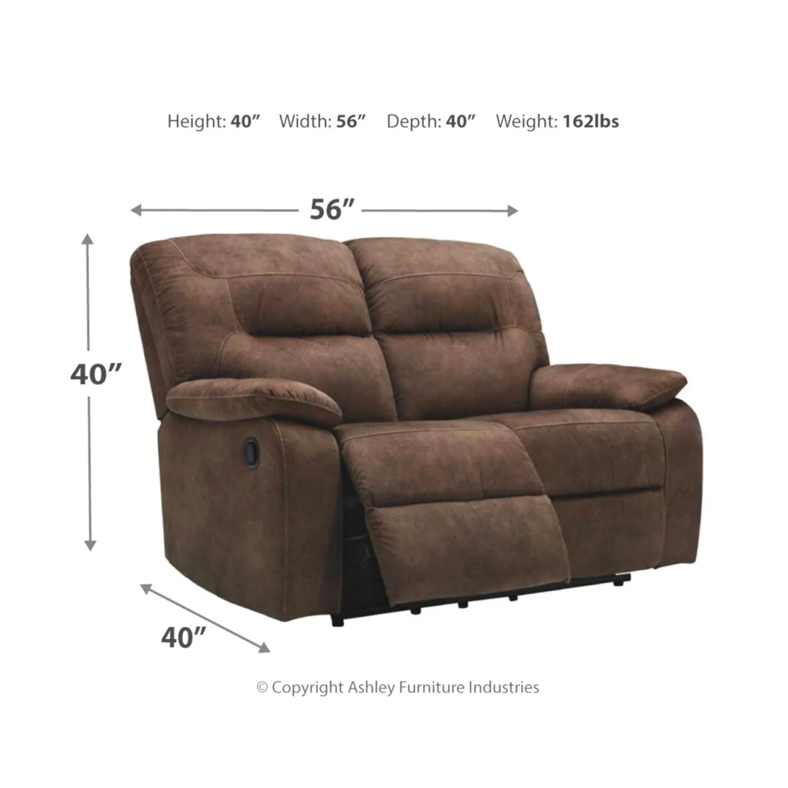 Signature Design by Ashley Bolzano Reclining Loveseat in Coffee