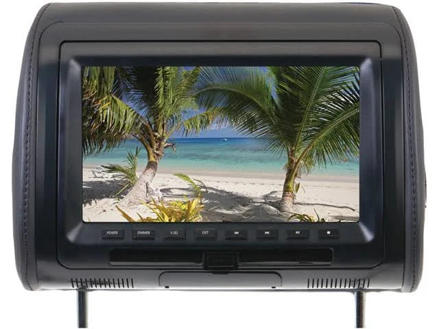 Power Acoustik HDVD91CC - 9x22 LCD Monitor Headrest - Built-In DVD Player
