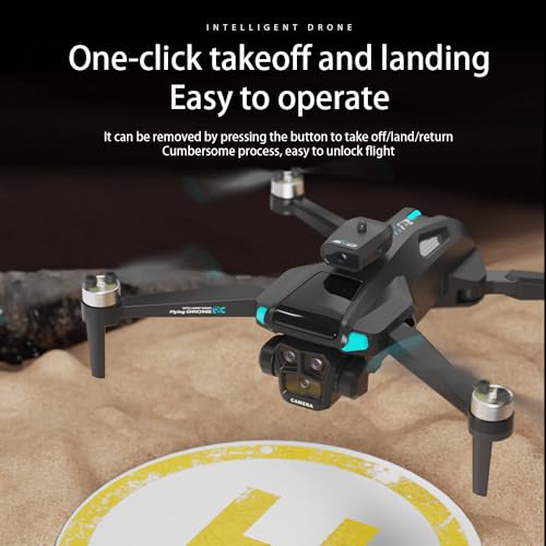 Drone For Adult,4.5" Screen,5G Remote Controller With Camera,6K HD Camera FPV Live Video,Altitude Hold Gesture Selfie One Key Take Off Landing 3D Flips Waypoint Fly Drone (2 Batteries)