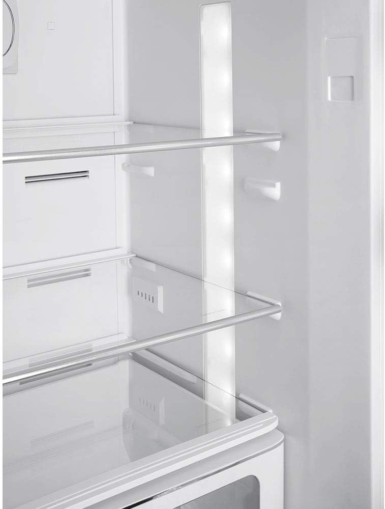 Smeg 50's Retro Style Aesthetic Left Hinge Pastel Blue Refrigerator, 9 cubic feet