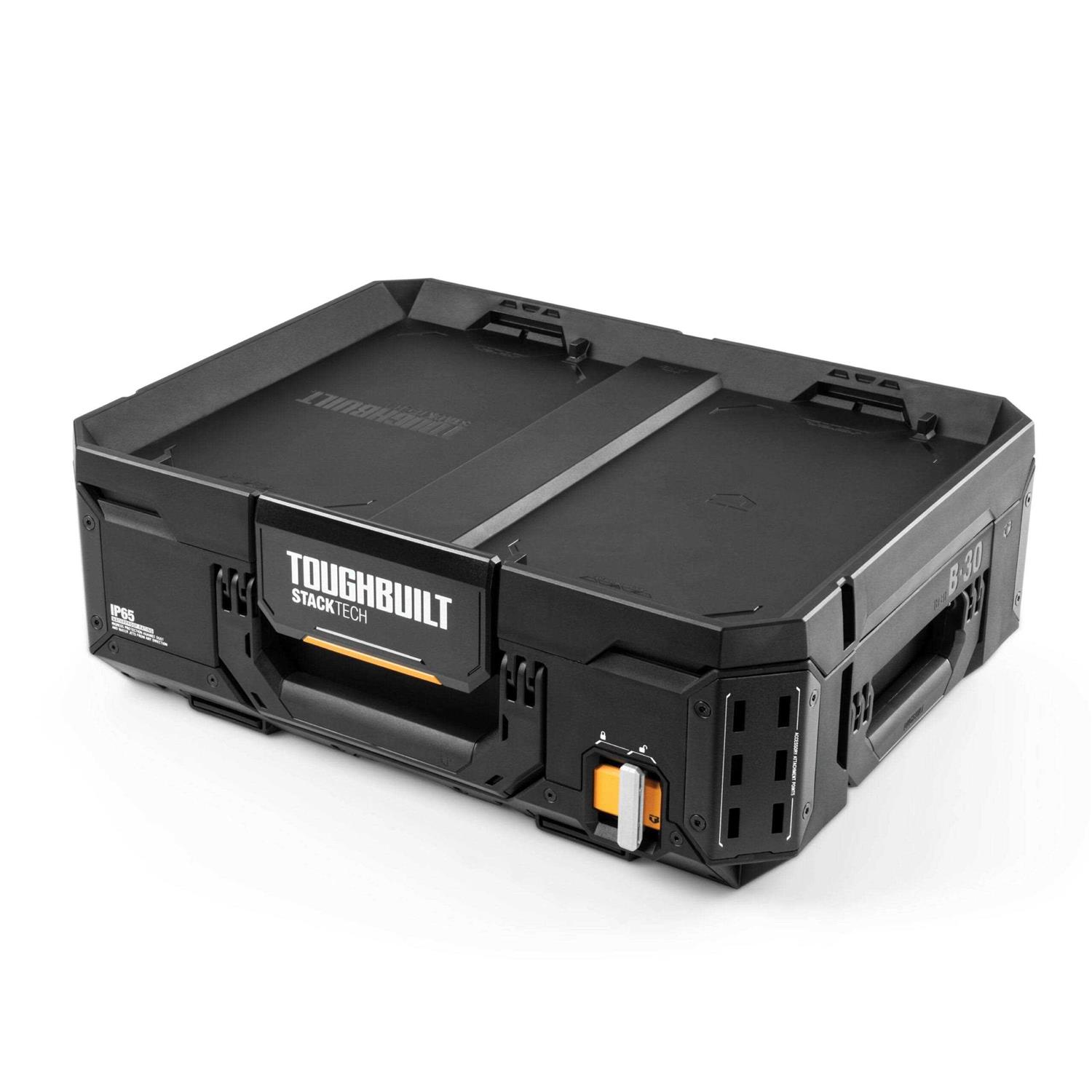 TOUGHBUILT STACKTECH 21-in Black Plastic Lockable Tool Box TB-B1-B-30 - Shop Hardware Tools Online Store