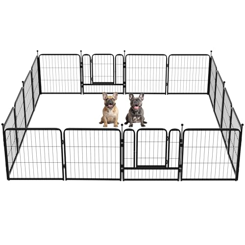 FXW Instant Dog Playpen, Portable Pet Fence for Outdoor, RV Trips, and Camping, 40inch, 16 Panels for Medium and Large Dogs│Patented
