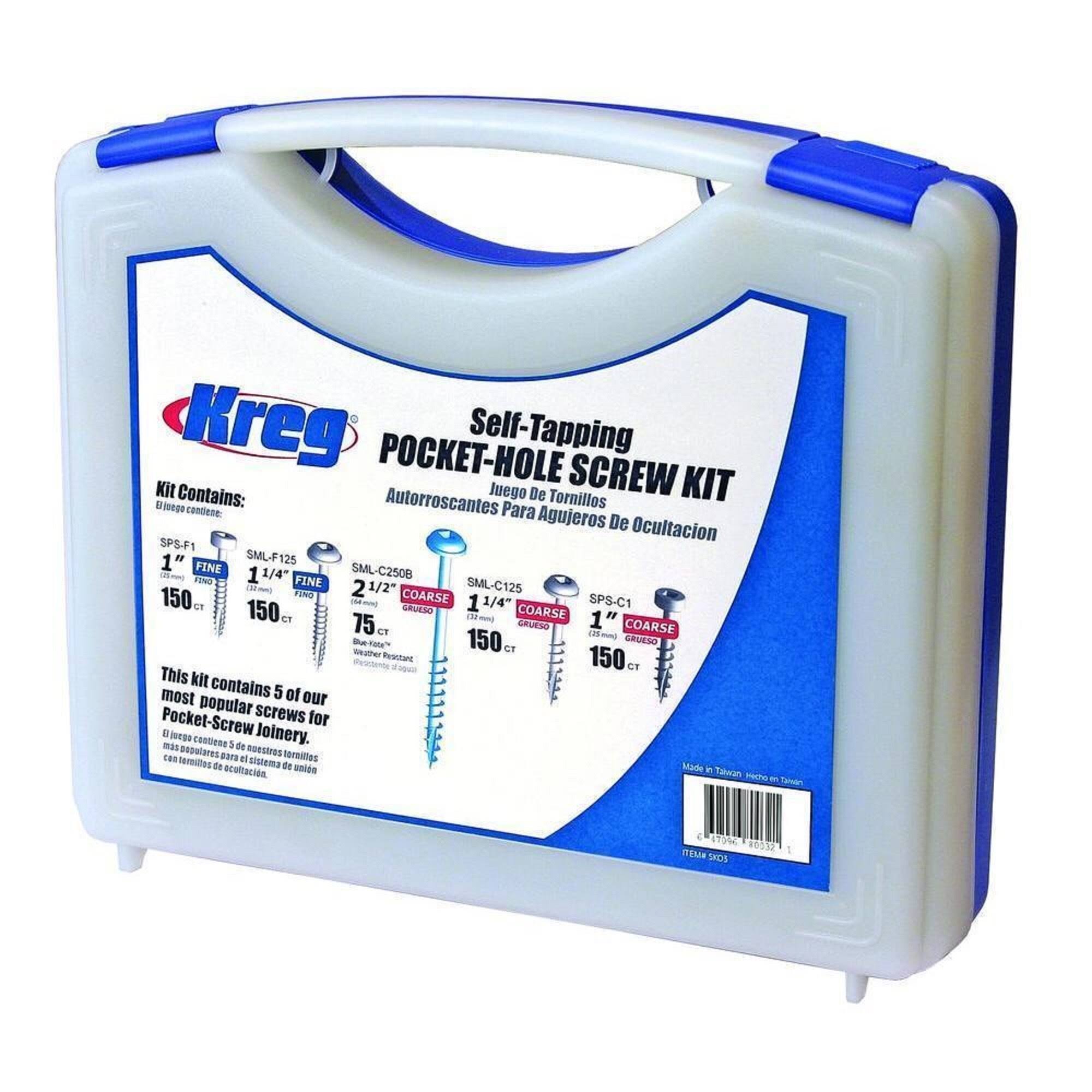 Kreg Pocket-Hole Jig Bundle with SK03 Pocket-Hole Screw Project Kit - Blue