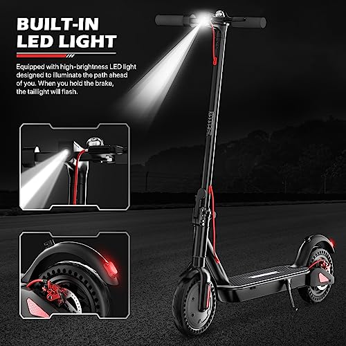 MoNiBloom E-Scooter Electric Kick Scooter w/LED Display and Bluetooth APP, Portable Folding Commuting Scooter for Adults & Teens