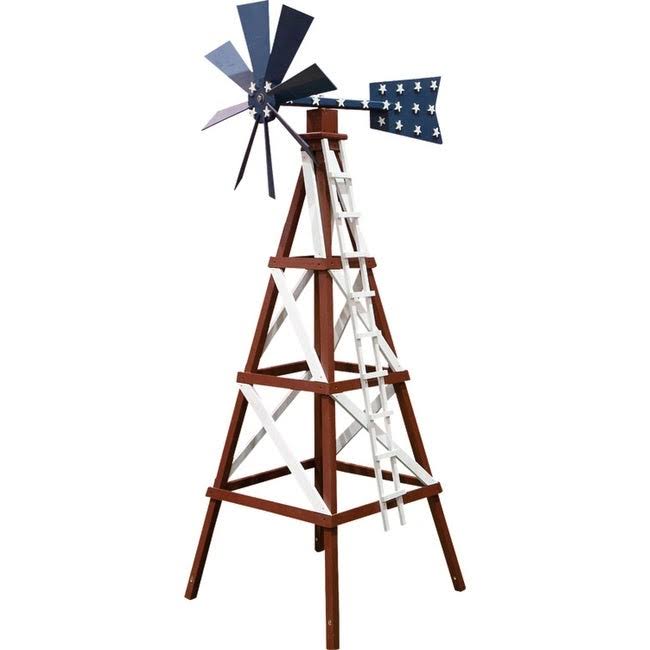 Farm Style Windmill - White