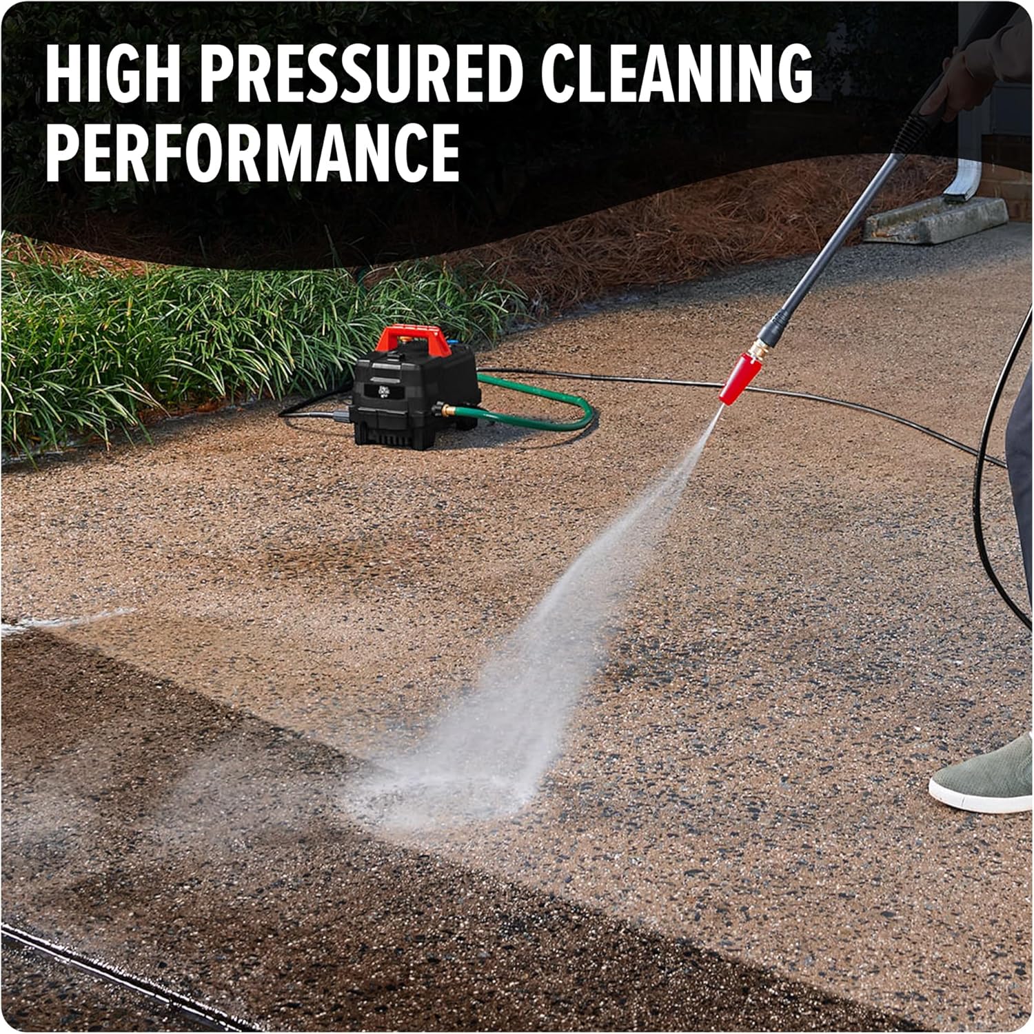 Dirt Devil Electric Pressure Washer, 1700 PSI with Included Attachments, Lightweight and Compact, High-Pressure Multi-Surface Cleaning, PD40000V, Black