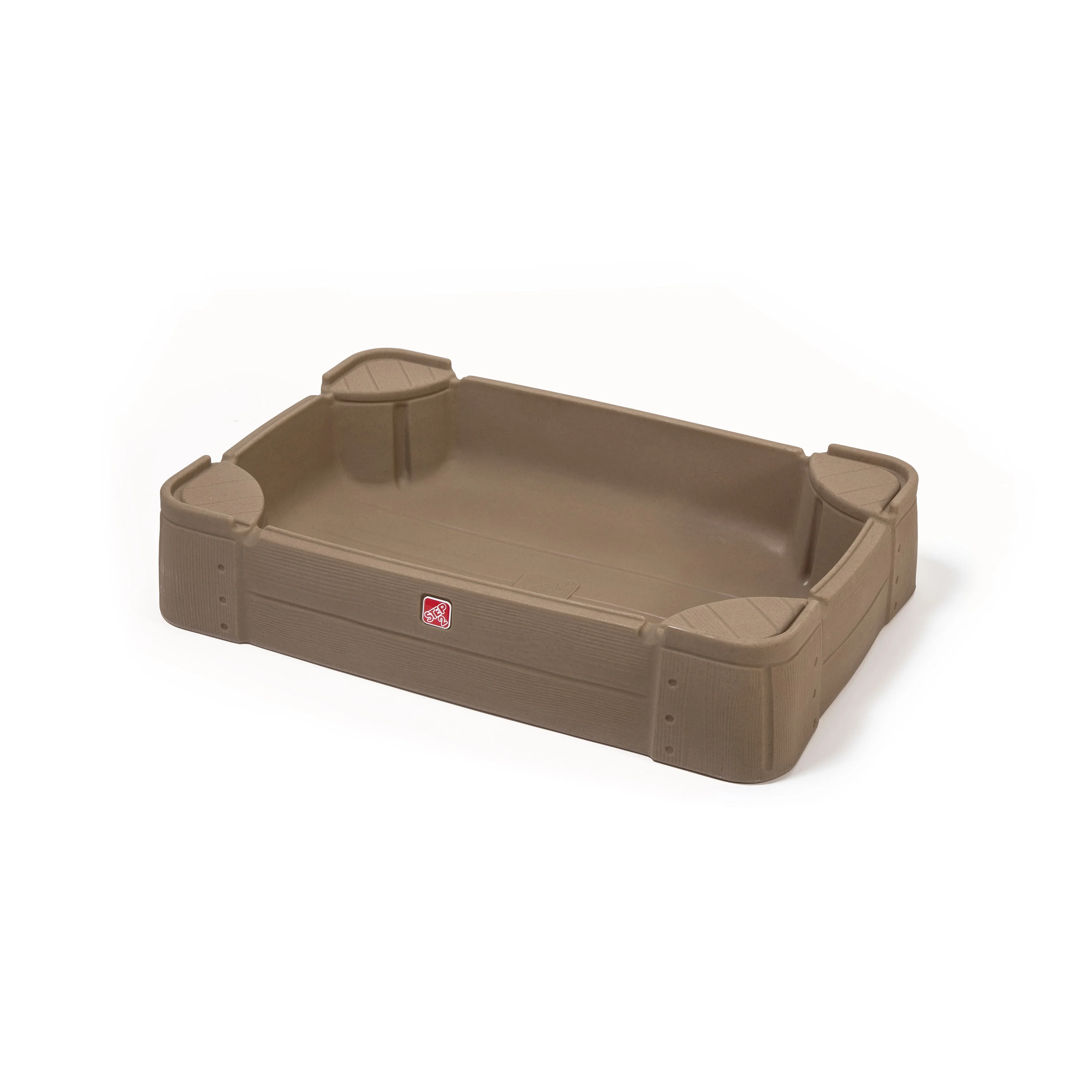 Step2 Play and Store Sandbox Brown Plastic Kids Outdoor Toy with Cover