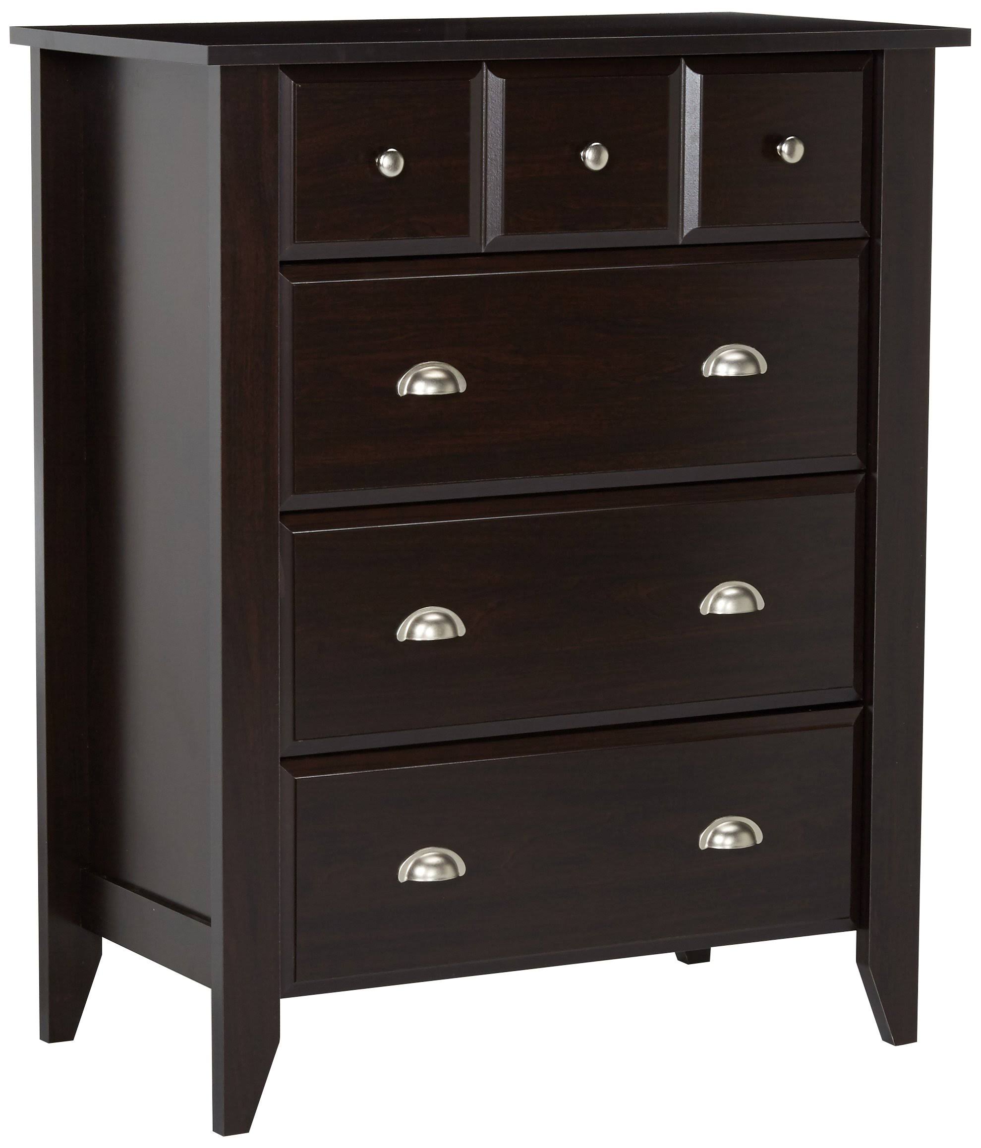 Sauder Shoal Creek 4 Drawer Chest, Jamocha Wood