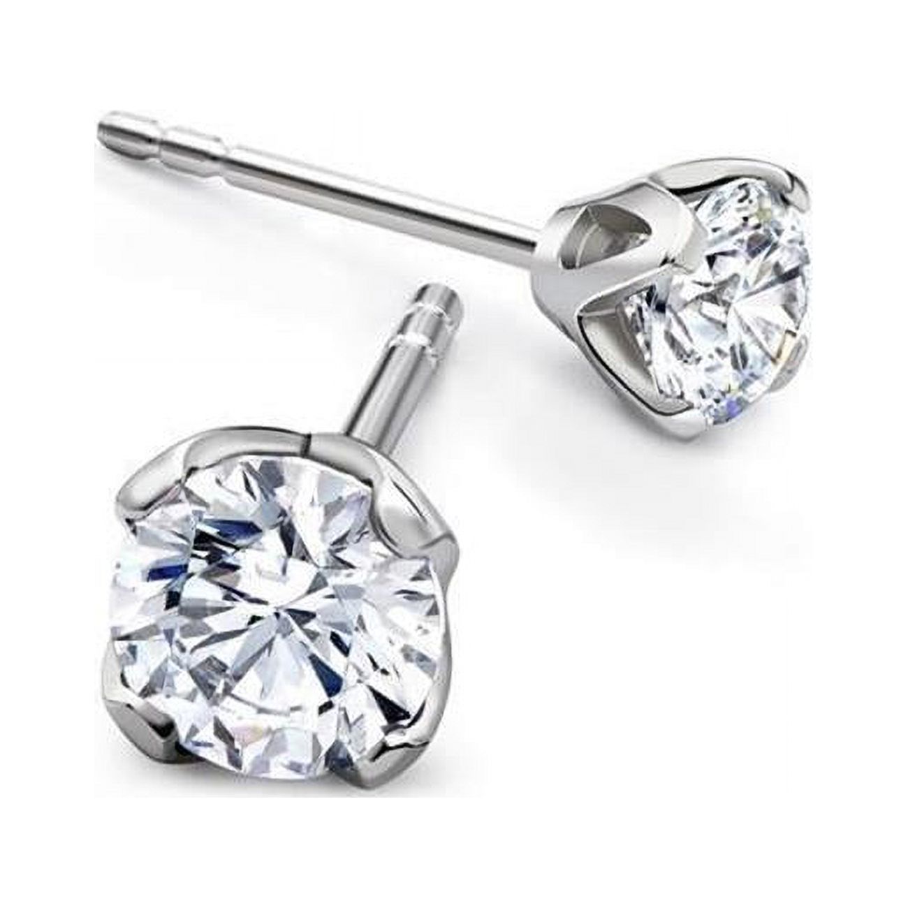 1.50 CT Diamonds Womens Stud Earrings, 14K White Gold