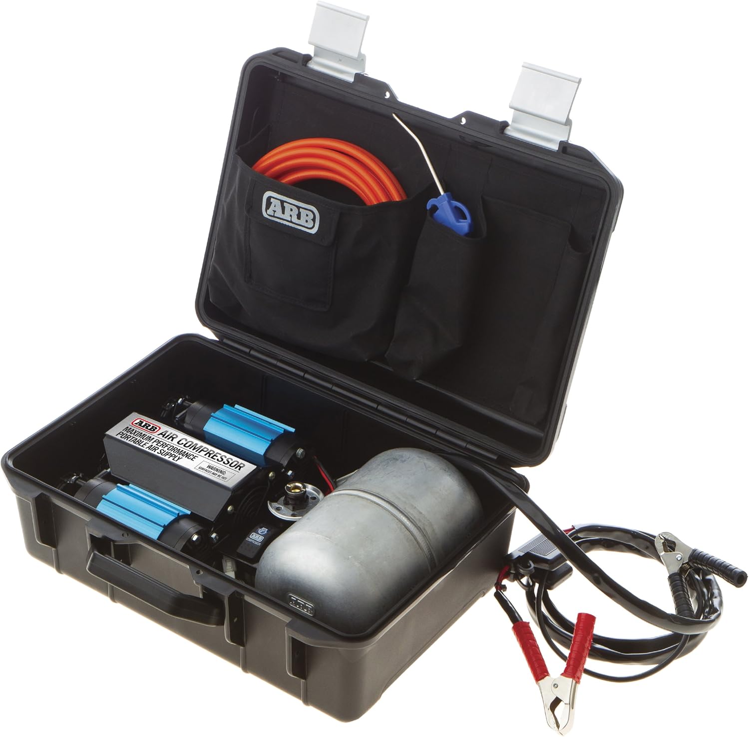 ARB Inflation Kit Air Compressor and Orange Air Hose Pump Up Kit with Quick Fitting Bundle On Board System, CKMA12 and 171302 Part Numbers in a New Air Systems Printed Box (Compressor & Inflation Kit)