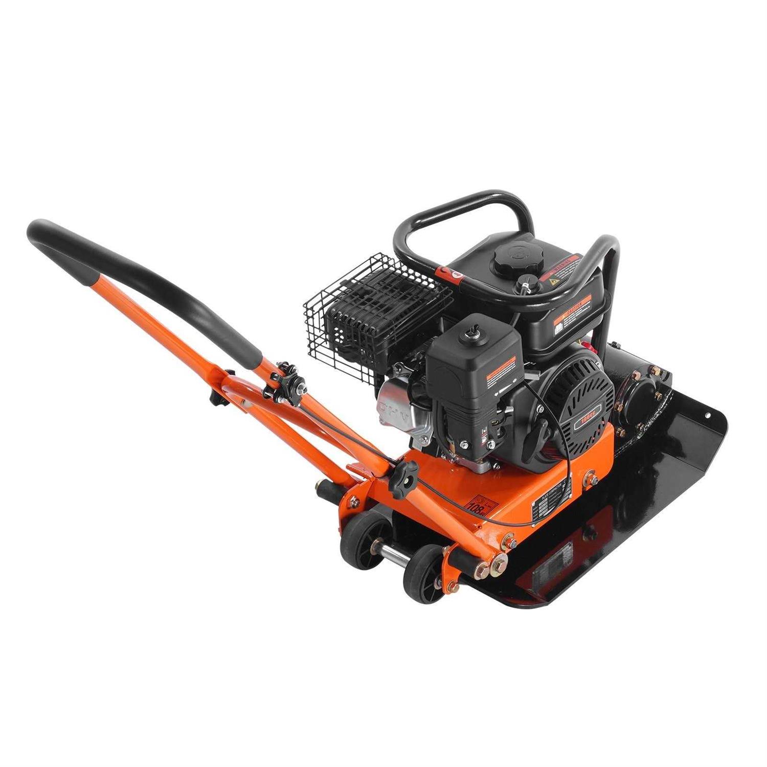 VEVOR Plate Compactor 6.5 HP 196cc Gas Engine 5,600 vpm 4,200 lbs Force Vibratory Compaction Tamper with 22.1 x 15.9 in Plate for Walkways - Shop Hardware Tools Online Store
