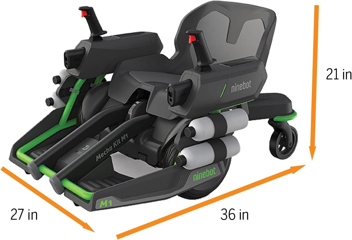 Segway Ninebot Mecha Kit, Applicable to Electric Self-Balancing Scooter, Human-Body Sensor in Joystick, Mobile App Integration (Not Included Ninebot S Models)