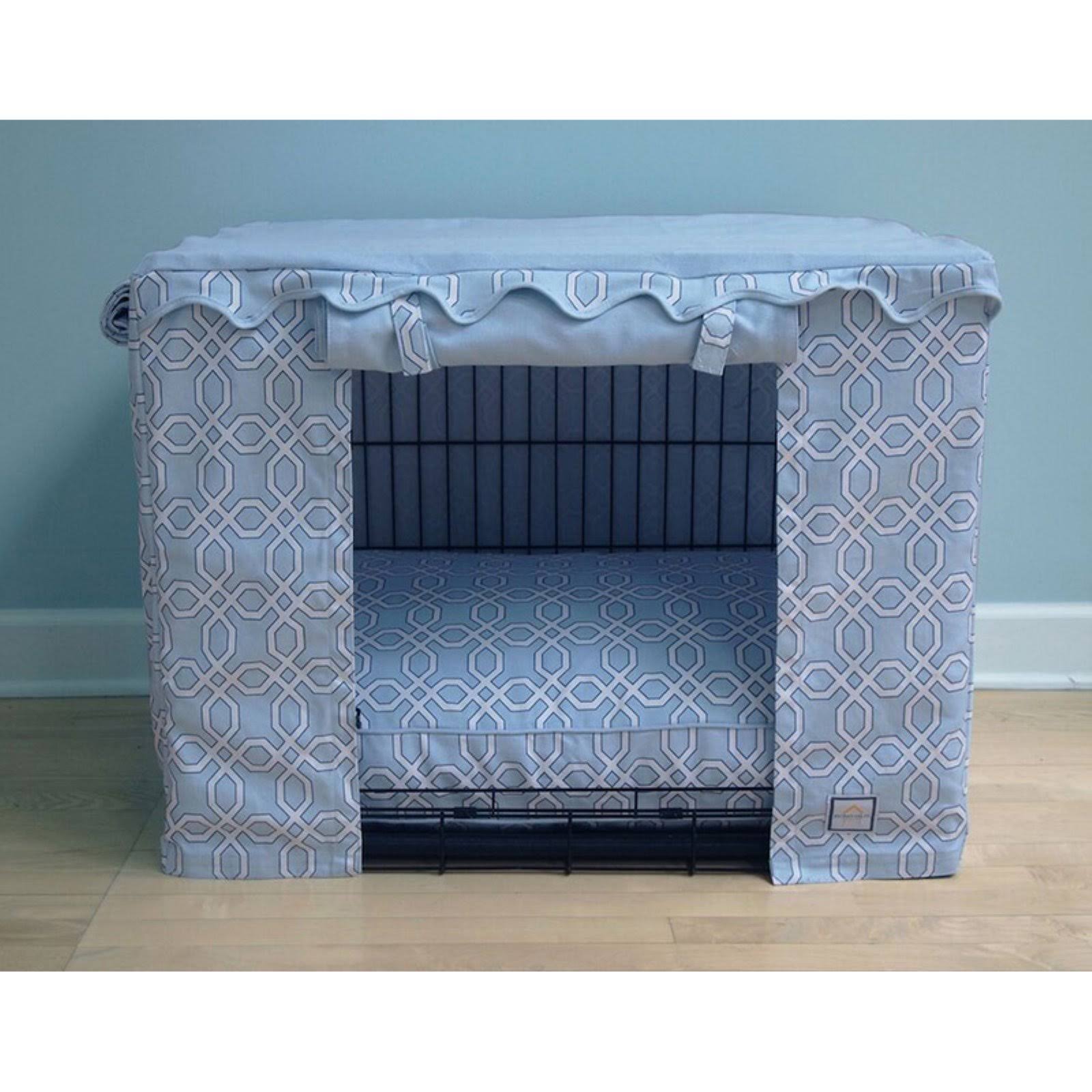 BowhausNYC Moroccan Trellis Crate COVER, Light Blue, Small