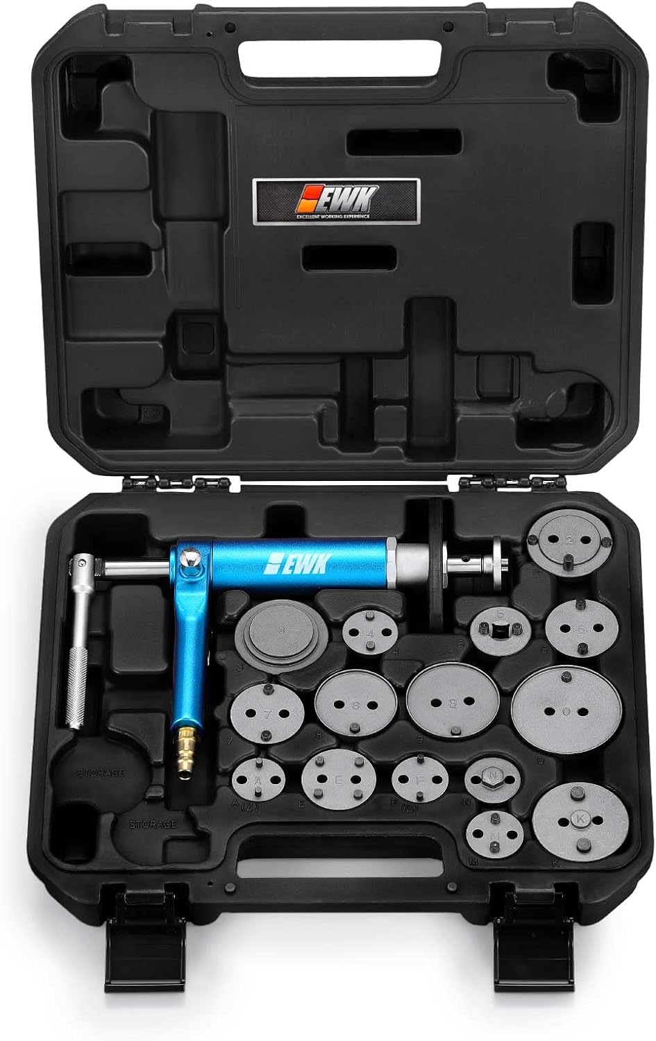 EWK 16 Pcs Pneumatic Brake Caliper Compression Tool Brake Piston Wind Back Air Retractor